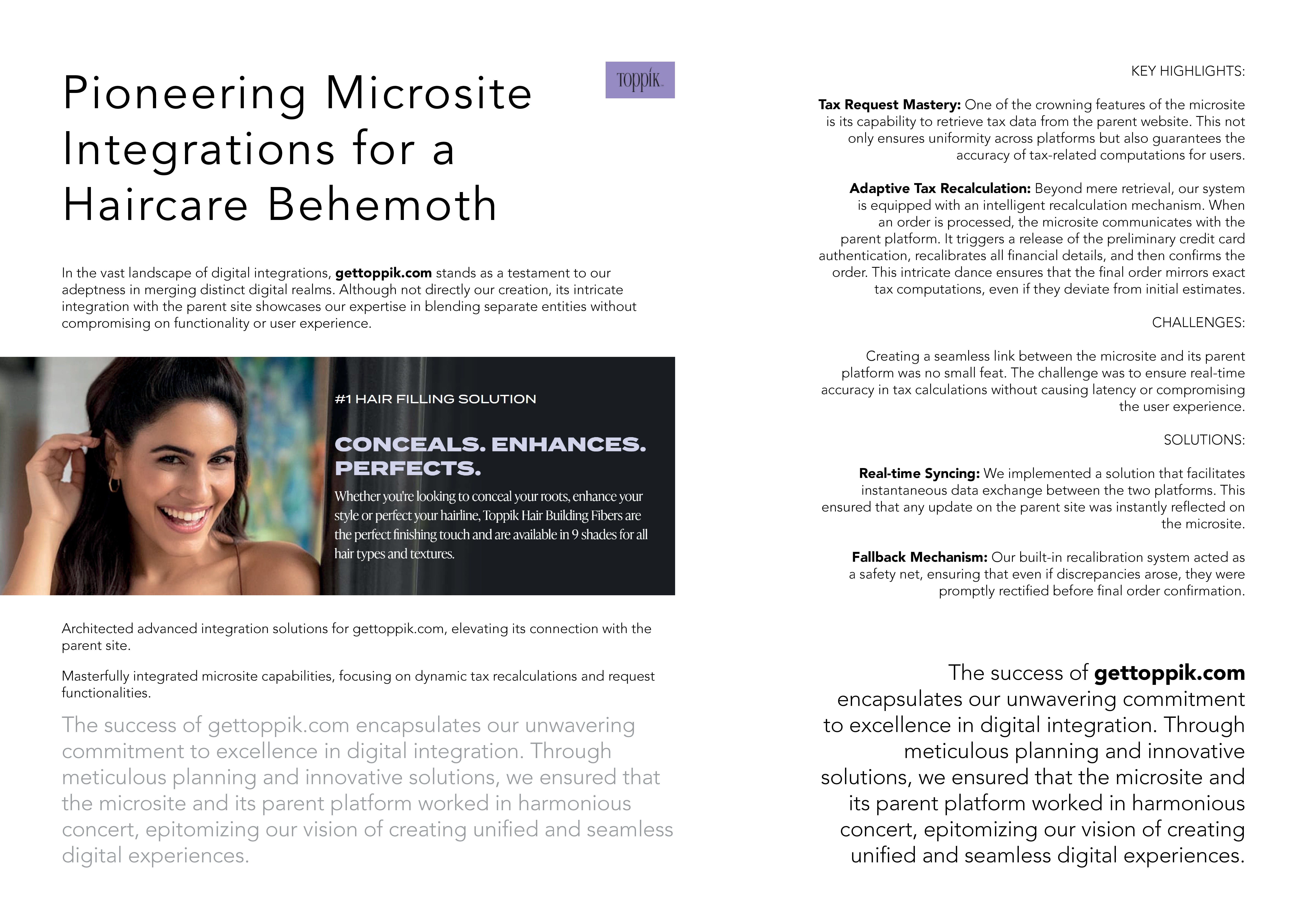 Pioneering Microsite Integrations for a Haircare Begemoth