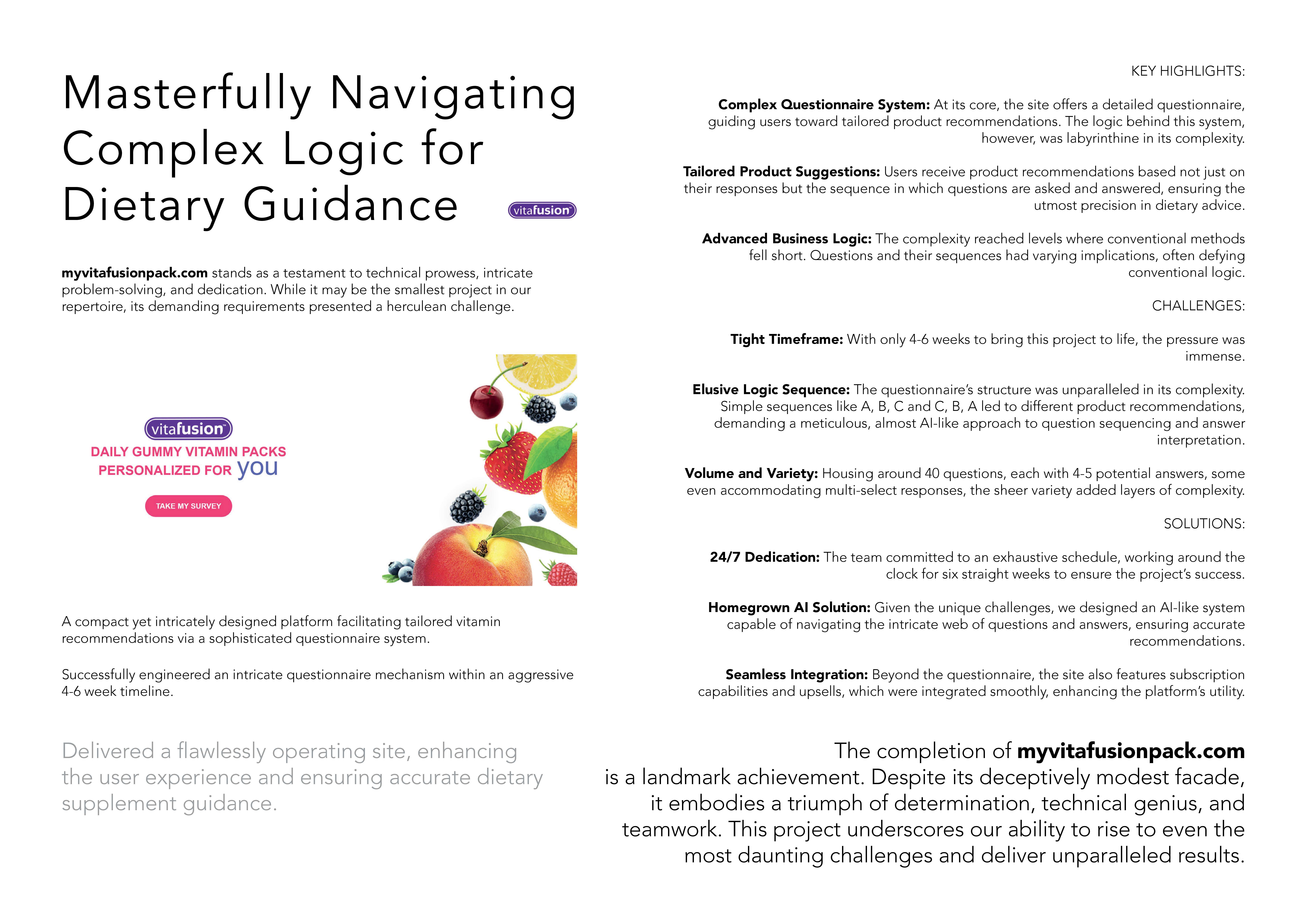 Masterfully Navigating Complex Logic for Dietary Guidance